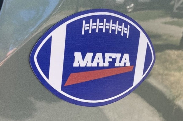 Bills Mafia "Red Dash" Football Shaped Car Magnet
