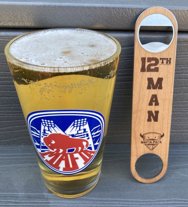 "12th Man" Wooden Handle Engraved Bottle Opener